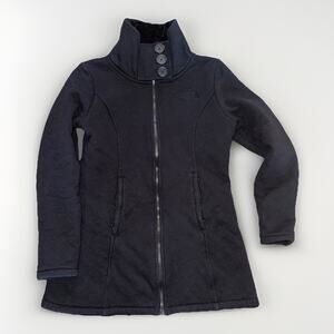 The North Face Jacket Womens M Black Caroluna Quilted Fleece Insulated Full Zip